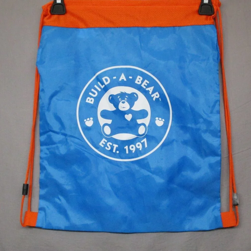 Build A‎ Bear Draw String Back Pack Blue